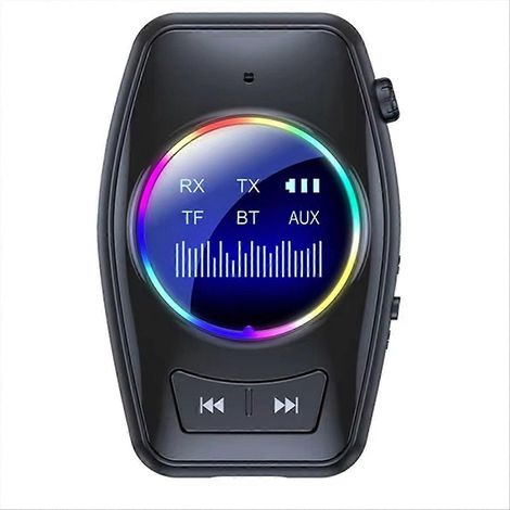 4-in-1 Bluetooth-Audioempfänger mit Mikrofon und 3,5-mm-AUX-Eingang, TF-Kartenleser und Adapter für Autoradiomusik. (1/5)