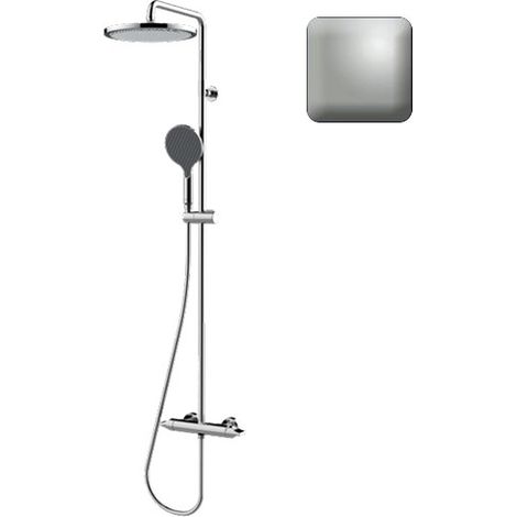 Mitigeur kit colonne de douche murale nickel satiné Apice - Bossini L10506094