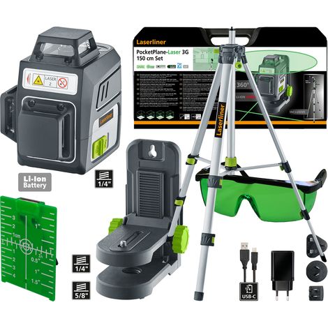 Laserliner laser a linee incrociate PocketPlane-Laser 3G Set + treppiede compatto + accessori (1/5)