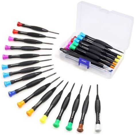18 Pièces tournevis Mini Magnétique Flathead Phillips Petits Tournevis Brucelles avec T2 T3 T4 T5 T6 T7 T8 T9 T10 pour Xbox Ordinateur Téléphone Montre Bijoutiers (1/4)