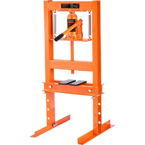 Presse hydraulique d'atelier 6 tonnes, cadre en H robuste, hauteur réglable 55-250 mm, pour roulements et silentblocs (1/5)
