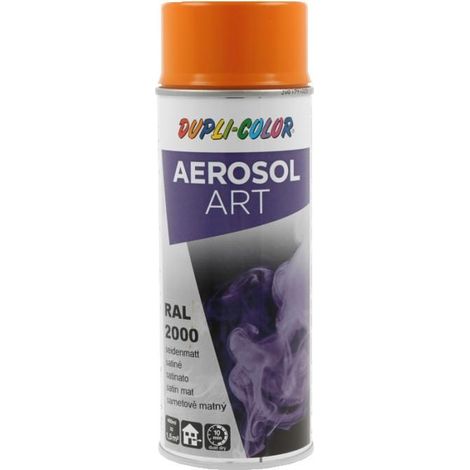 Bombe de peinture - Jaune orange - RAL 2000 - Satiné - Tous supports - Aérosol Art