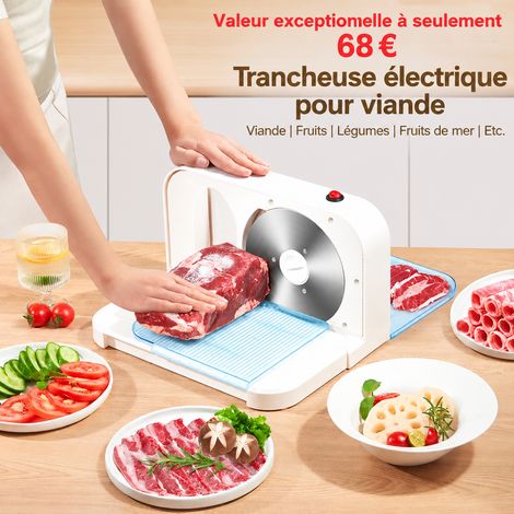 Trancheuse électrique viande congelée prise européenne 220V, stock limité, veuillez consulter avant de commander, 37 × 14,5 × 23 cm, 2,5 kg – Livraison gratuite (1/5)