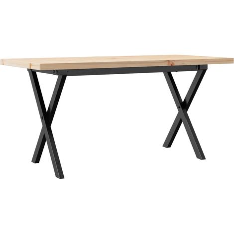 Maison Exclusive - Couchtisch X-Gestell 100x50x45,5 cm Massivholz