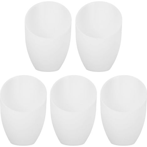 Lot de 5 abat-jour inclinés pour lampe de maison, en plastique. Accessoires pour lampes.-13.6x11x3.5cm-White