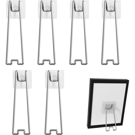 Lot de 6 supports pour cadres photo - 13 cm - Support photo - Supports pour cadres photo en acier inoxydable (1/5)