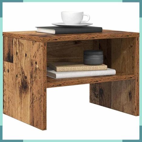 Cabinet de chevet - 875003 - Bois ancien - Bois d'ingénierie - Avec étagère 40 x 40 x 30 cm (1/5)
