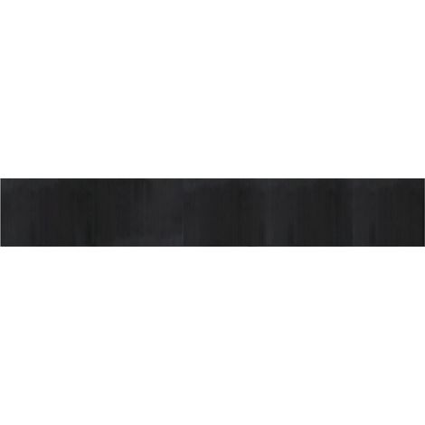 vidaXL Tappeto Rettangolare Nero 80x500 cm in Bambù
