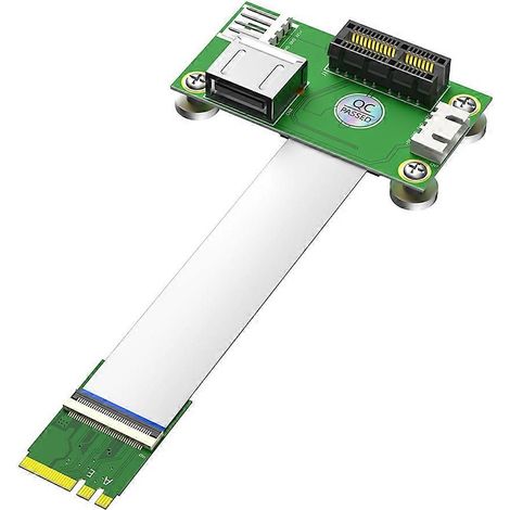 NGFF M.2 Key A/E auf PCI-E Express 1x + USB-Erweiterungskarte mit EMI-Abschirmung und Aluminiumfolien-FPC-Kabel (1/5)
