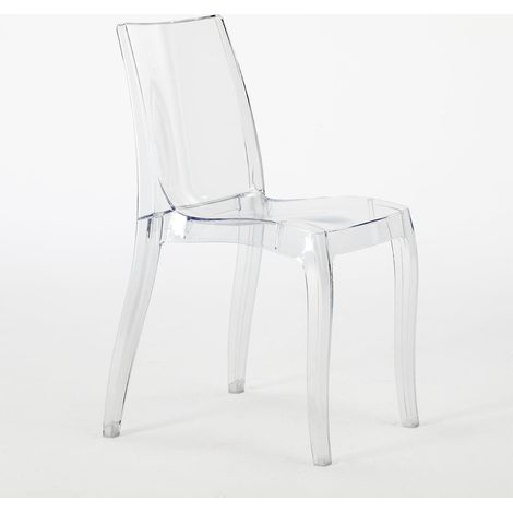 Lot de 18 Chaises Cristal Light Grand Soleil Transparent promo offre pour Bar café - Transparent