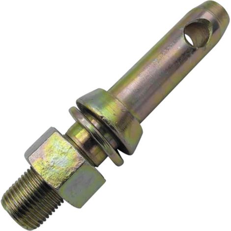 Occhiello di traino con dado, diametro 22 mm, avvitabile, categoria 1, assale, rimorchio, trattore, macchine agricole, perno, filettatura 5/8" x 35 mm (1/3)