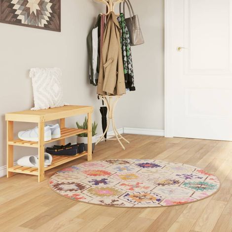 Tappeto Lavabile Multicolore Ø 120 cm vidaXL (1/5)