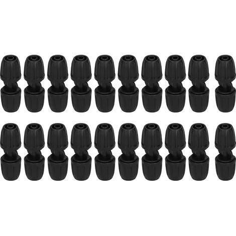 Lot de 20 pièces, raccord de tuyau d'arrosage à jet direct avec capillaire verrouillable 8/11, accessoires d'irrigation de jardin (1/5)