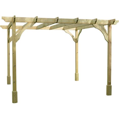 Premium Pergola - Wood - L240 x W300 x H270 cm - Light Green