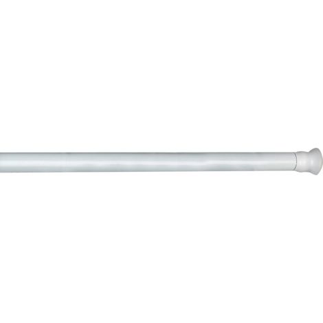 Wenko – Barre pour rideau de douche télescopique 110-245 cm – Aluminium inoxydable – Installation sans perçage – Diamètre 28 mm (1/4)