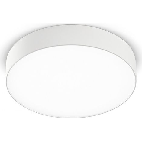 Plafoniera moderna gea led cloe 35 gpl261n lampada soffitto alluminio bianco opaco tonda