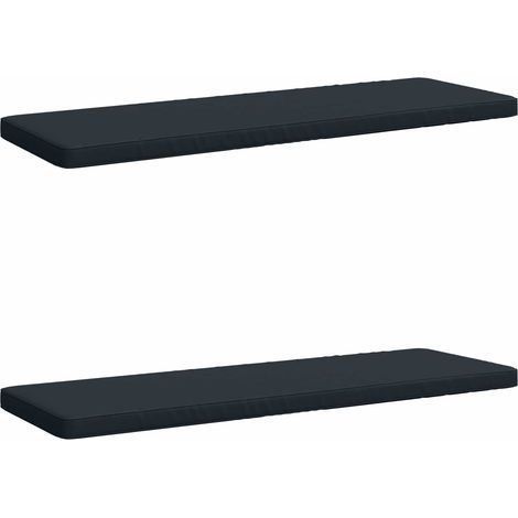 Coussins de banc 2 pièces VUGHT 2 pc 100 % polyester Bleu foncé vidaXL