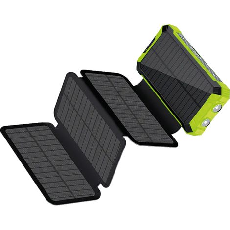 RealPower PB-20000 Solar 20000 mAh Cargador inalámbrico Negro, Verde (1/3)