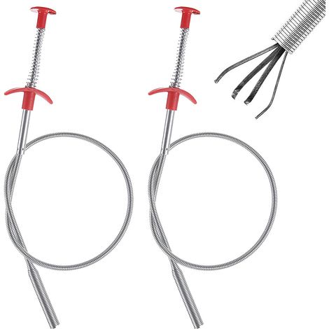2 Pièces Pince à Griffes Flexible, a Attraper Objet Pinces Griffe Outil, Deboucheur Canalisation pour égouts, Salle de Bain et évier Cuisine -