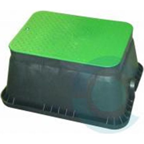 Regard à vanne rectangle 12'' pour arrosage – Dimensions 51 x 36,5 x 30 cm – Fermeture anti-vandalisme pour installation discrète (1/4)