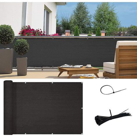 (90 X 500 Cm) Brise-vue Pour Balcon Et Jardin Brise-vue En Polythylne Haute Densit Rsistant Au Vent Et Aux Uv Et Utilisable Par Tous Les Temps, Av (1/5)