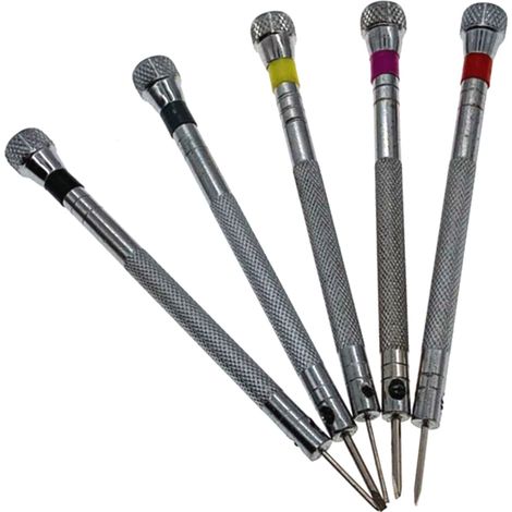 Set mit 5 Mini-Schraubendrehern und 5 Schraubendreherbits, Demontage- und Reparaturwerkzeug für Mobiltelefone/Laptops/Uhren (1/5)