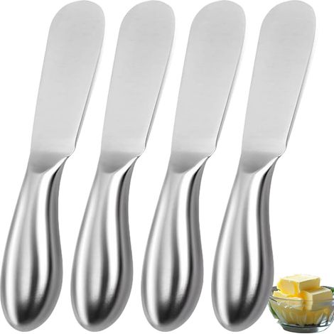 Lot de 4 couteaux à beurre en acier inoxydable