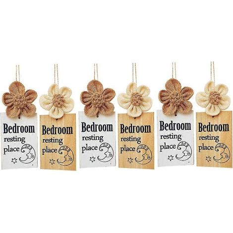 Set mit 6 dekorativen Türschildern fürs Babyzimmer zum Aufhängen. Holzschild für die Babyzimmertür. Wohnaccessoires. (1/5)