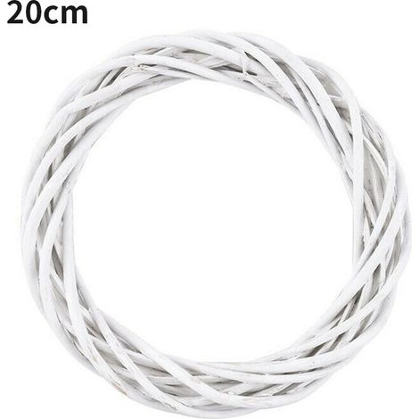 Guirlande En Rotin - Couronne De Porte En Bois Tressé Pour Noël - Usage Intérieur Extérieur - Diamètre 20 cm (1/5)