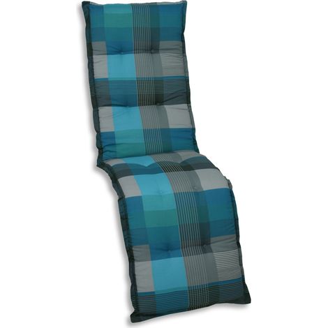 GO-DE Liegenauflage 170 x 50 x 7 cm blau Auflage Polster Kissen Liegestuhl (1/3)