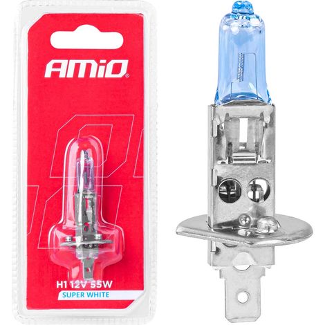 Ampoule halogène H1 12V 55W Blanc pur, 1 pièce, blister AMIO-03359