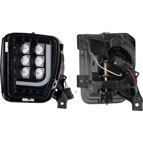 Voiture Pare-Chocs Avant L'assemblée Lampe De Brouillard avec LED Lumineuse LED DRL Brouillard Léger pour Conduite Ram 1500 2500 2013-2018 (1/5)