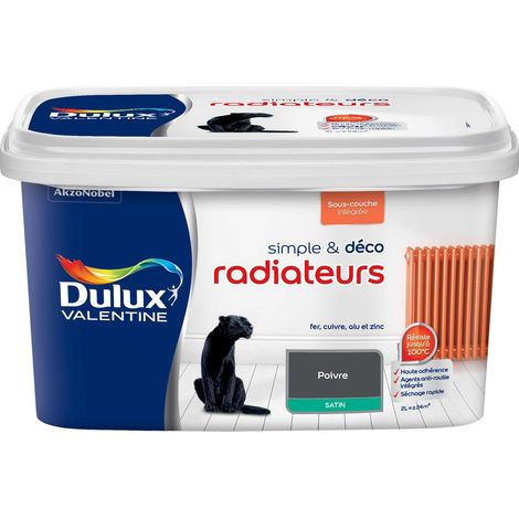 Peinture De Rénovation Simple & Deco Radiateurs Satin Poivre 2 L - Dulux Valentine