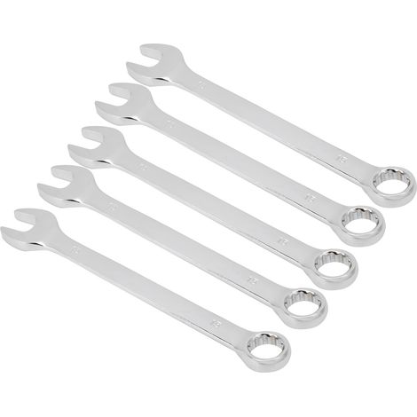 Lot de 10 clés mixtes à cliquet ouvertes industrielles à double extrémité, outil de quincaillerie 15 mm (1/5)