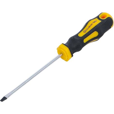 Tournevis Fente 3 mm - Lame 80 mm - Acier, Manche  - Précision et Confort d Utilisation - D-Work