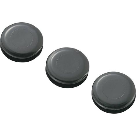 TRU COMPONENTS TC-GMCQR-1410203 Passacavo chiuso Ø (max.) 10.5 mm Spessore piastra (max.) 3.4 mm PVC Nero 100 pz. (1/2)