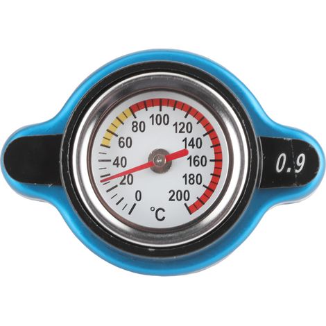 Couvercle de radiateur thermostatique universel, couvercle de réservoir d'eau étanche avec thermomètre (grande extrémité, 0,9 bar). (1/5)