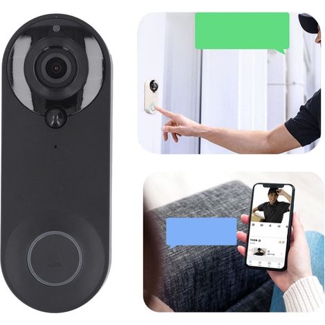 Sonnette vidéo WiFi sans fil 1080P, moniteur d'appel, caméra extérieure, système d'interphone vidéo (1/5)