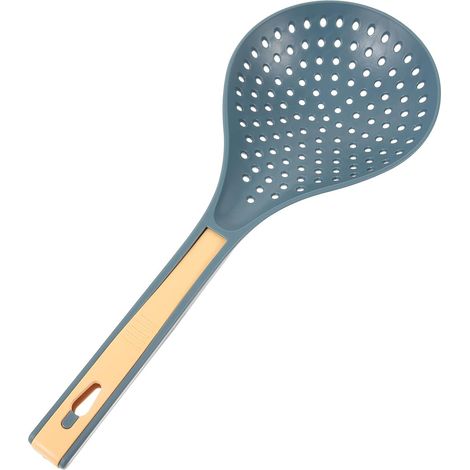 (Bleu)Cuillère à Égoutter Cuisine à Long Manche en pp, Passoire Pratique pour Nouilles et Boulettes, Cuisson Dégustation de Fondue Chinoise (1/5)