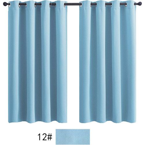 Rideau occultant pour salon, rideau isolant thermique, rideau à œillets, convient pour porte-fenêtre (2 pièces, 107 x 183 cm)
