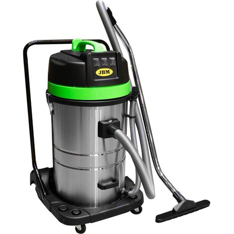 JBM – Aspirateur industriel 3000W – 80L pour eau et poussière – Aspiration > 20 kPa – Tuyau 2m, diamètre 48mm – Étanchéité IPx4 (1/3)