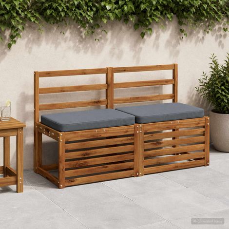 vidaXL 1-Piece Bench Cushion VUGHT 100% Polyester Blue 60 x 40 x 5 cm (1/5)