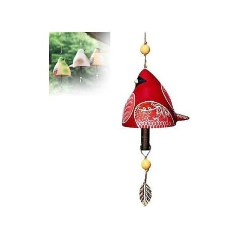 Décoration de Jardin de Cloche de Chant d\'oiseau, Cloche Suspendue de Chant d\'oiseau, Carillon de Vent de Cloche de Chant (Cardinal) (1/4)