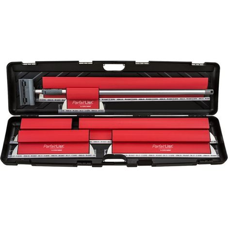 L'Outil Parfait – Couteau à enduire 7 pièces – 6 lames inox 25/35/45/60/80/100cm – Perche télescopique 2 x 1m – 80428