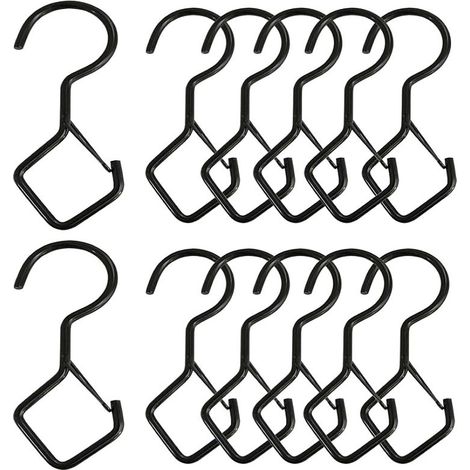 Set mit 12 S-förmigen Wandhalterungen aus Edelstahl, Bilderrahmenhaltern, Spiegelhaken, verschiedenen Wandhaken für Bilder - AquaForge (1/5)