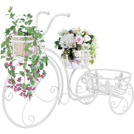 Support à fleurs en forme de vélo, style vintage, en métal (1/5)