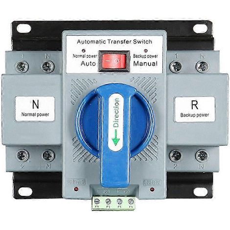 Commutateur de transfert automatique double alimentation 63 A 230 V avec disjoncteur 2 pôles ATS 230 V, fréquence nominale 50 Hz (1/5)