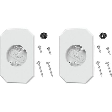 Kit de montage pour bardage (2 pièces), bloc de montage pour éclairage extérieur 8141DBL, plaque de montage pour bardage à recouvrement double et bardage blanc de 10 cm (4 pouces). (1/5)