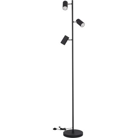 Kanlux – Lampadaire LED noir 3 spots orientables GU10 10W – Finition aluminium – Hauteur 154 cm – Éclairage d’appoint intérieur (1/5)