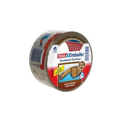 TESA Ruban adhésif d'emballage Rapide et Solide - 66m x 50mm - Marron